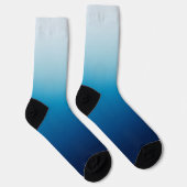 Licht bis dunkler Ozean blauer Lichtstrahl Socken (Rechts)