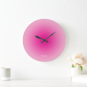 Licht bis Heiß-Rosa-Strahlung Große Wanduhr (Zuhause)