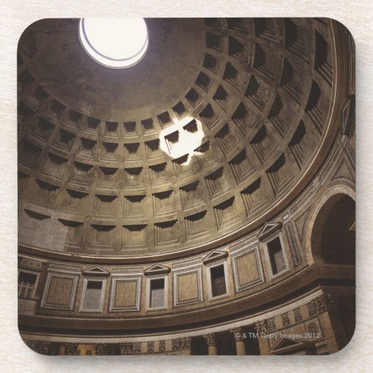 Licht, das herein durch oculus im Pantheon glänzt Getränkeuntersetzer (Vorderseite)