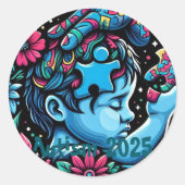 Licht: Das Rätsel des Autismus Runder Aufkleber (Vorderseite)