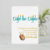 Licht der Chanukah Folieneinladung (Stehend vorne)