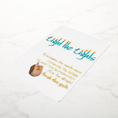 Licht der Chanukah Folieneinladung (Gedreht)