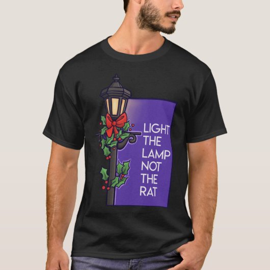 Licht der Lampe nicht die Ratte Weihnachten T-Shirt (Vorderseite)