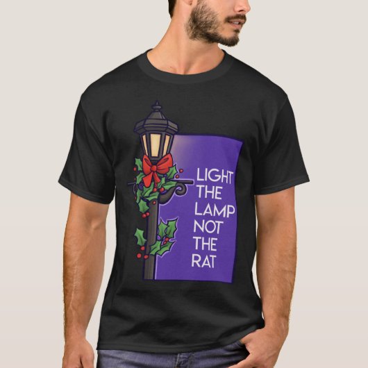Licht der Lampe nicht die Ratte Weihnachten T-Shirt (Vorderseite)