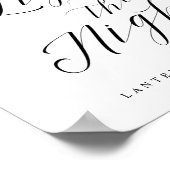 Licht der Nacht Laterne abschicken Hochzeitszeiche Poster (Ecke)