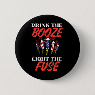 Licht der Sicherung Feuerwerk lustig 4. Juli. Button