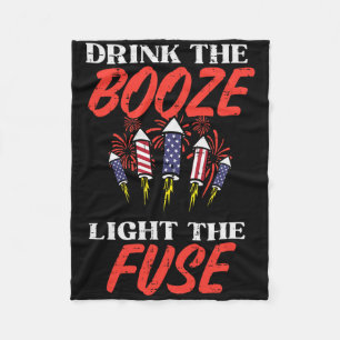 Licht der Sicherung Feuerwerk lustig 4. Juli. Fleecedecke