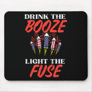 Licht der Sicherung Feuerwerk lustig 4. Juli. Mousepad
