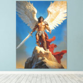 Licht der sieben Himmel Erzengel Michael Leinwanddruck (Insitu (Holzboden))