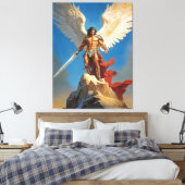 Licht der sieben Himmel Erzengel Michael Leinwanddruck (Insitu (Schlafzimmer))