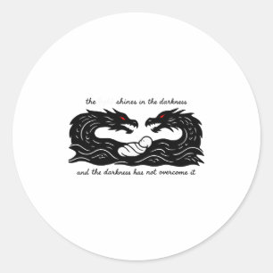 Licht der Welt Baby Jesus Christliches Design Runder Aufkleber