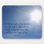 Licht der Welt christliches Mousepad (Vorne)