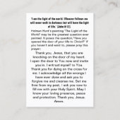 Licht der Welt-Gebetskarte Visitenkarte (Rückseite)