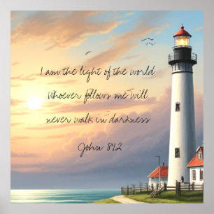 Licht der Welt John 8:12 Poster