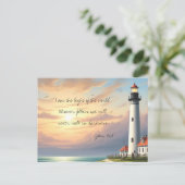 Licht der Welt John 8:12 Postkarte (Stehend Vorderseite)