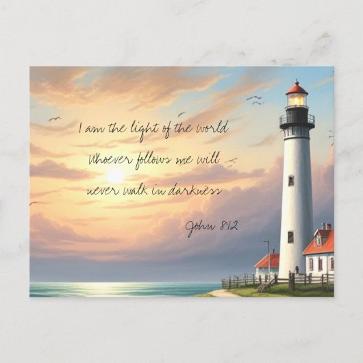 Licht der Welt John 8:12 Postkarte (Vorderseite)