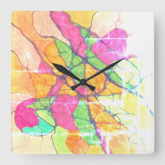 Licht des Raumes Quadratische Wanduhr (Vorderseite)