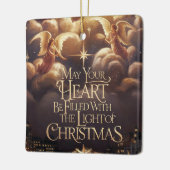 Licht des WeihnachtsAngelic Postcard Designs Keramikornament (Links)