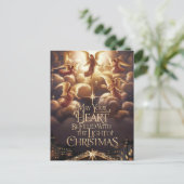 Licht des WeihnachtsAngelic Postcard Designs Postkarte (Stehend Vorderseite)