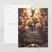 Licht des WeihnachtsAngelic Postcard Designs Postkarte (Vorne/Hinten)