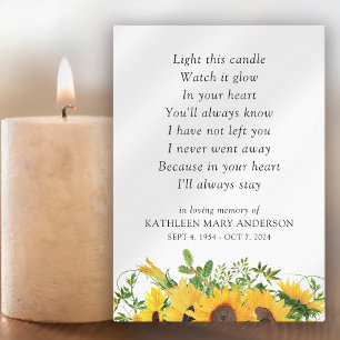 Licht diese Candle-Erinnerung Tribut Platzkarte