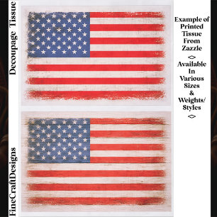 Licht-Distressed-Amerikanische-Flagge-Paar EX1 Dec Seidenpapier