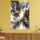 Licht durch Chaos Canvas Print Leinwanddruck (Insitu (Wohnzimmer))