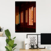 Licht durch Fenster des Mesh Poster (Heimbüro)