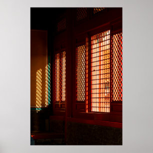 Licht durch Maschenfensteröffnungen Poster