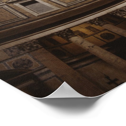 Licht durch Oculus im Pantheon in Poster (Ecke)