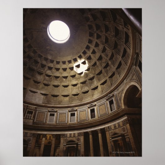Licht durch Oculus im Pantheon in Poster (Vorne)