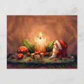 Licht eine Kerze Postkarte (Vorderseite)