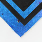 Licht einer Liebe mit blauem Hintergrund Fleecedecke (Ecke)