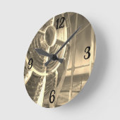 Licht eines Leuchtturms Runde Wanduhr (Winkel)