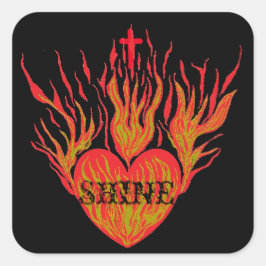 Licht einschleichen quadratischer aufkleber