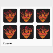 Licht einschleichen quadratischer aufkleber (Blatt)