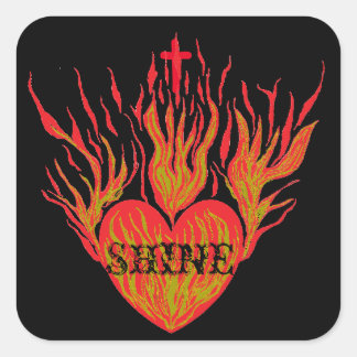 Licht einschleichen quadratischer aufkleber