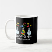 Licht es auf blauer Autismus Bewusstsein Lamp Puzz Kaffeetasse (Links)