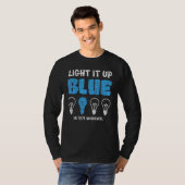 Licht es auf blauer Autismus Bewusstsein Puzzle Pi T-Shirt (Vorne ganz)