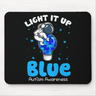 Licht es auf Blauer Funny Puzzle Piece Autisene Aw Mousepad