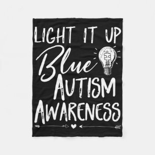 Licht es auf Blue Autismus ich tragen Blau für Aut Fleecedecke