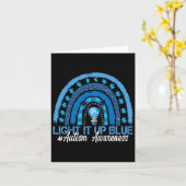 Licht für blaue Regenbogenautismus Bewusstsein Karte (Gelbe Blume)