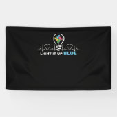 Licht für blaues Autismus Banner (Horizontal)