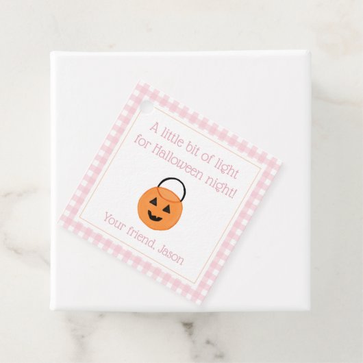 Licht für Halloween Night Trick oder Kids pink Geschenkanhänger (Beispiel)