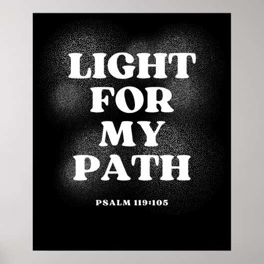 Licht für meinen Weg - Psalm 119:105 Poster (Vorne)