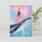 Licht für Wale: Notecard Dankeskarte (Stehend Vorderseite)