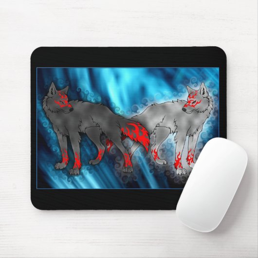 Licht gegen dunklen Wolf Mousepad (Mit Mouse)