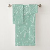 LICHT GRÜNES LEAFENKOLLEKTION TOWEL SET (Insitu)