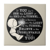 Licht im Tunnel Fliese (Vorderseite)