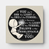 Licht im Tunnel Fotoplatte (Vorderseite)